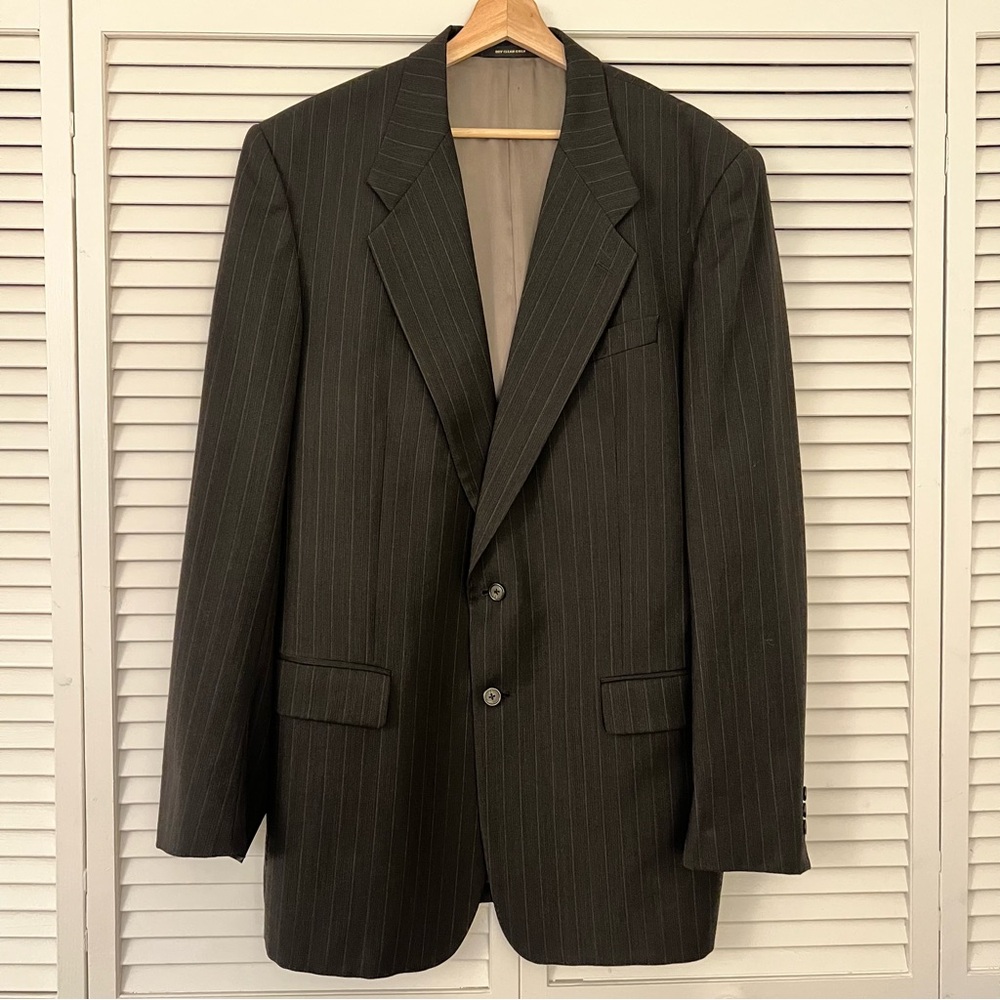Vintage Givenchy Monsieur Oversized Black Pinstripe Blazer/Dress